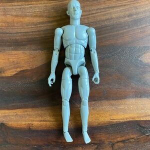 Articulated Male Man Body Doll 12" Grayscale Gray Sideshow Toy 2000